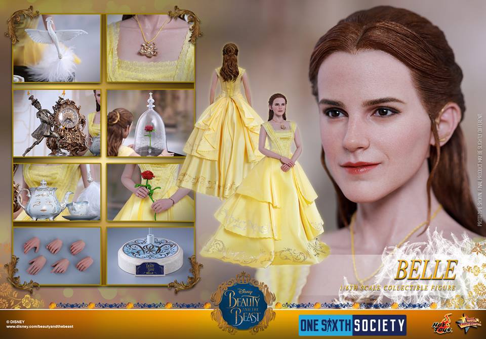 The Hot Toys Beauty and The Beast Belle Figure has Tons of Accessories!