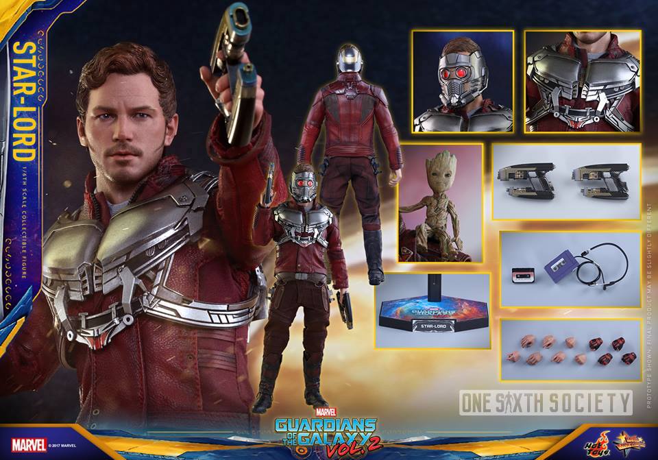 Marvel Star-Lord Deluxe Version Sixth Scale Figure by Hot To