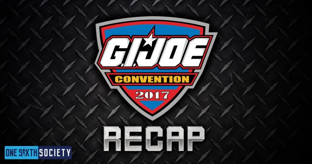 G.I. Joe Convention 2017 emblem above the word Recap on a black diamond-plate background.
