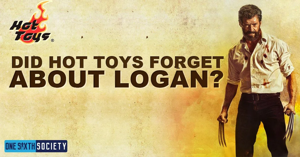 Did Hot Toys Forget About Logan? banner with an older, bearded Logan in a white shirt holding his claws down at his sides.