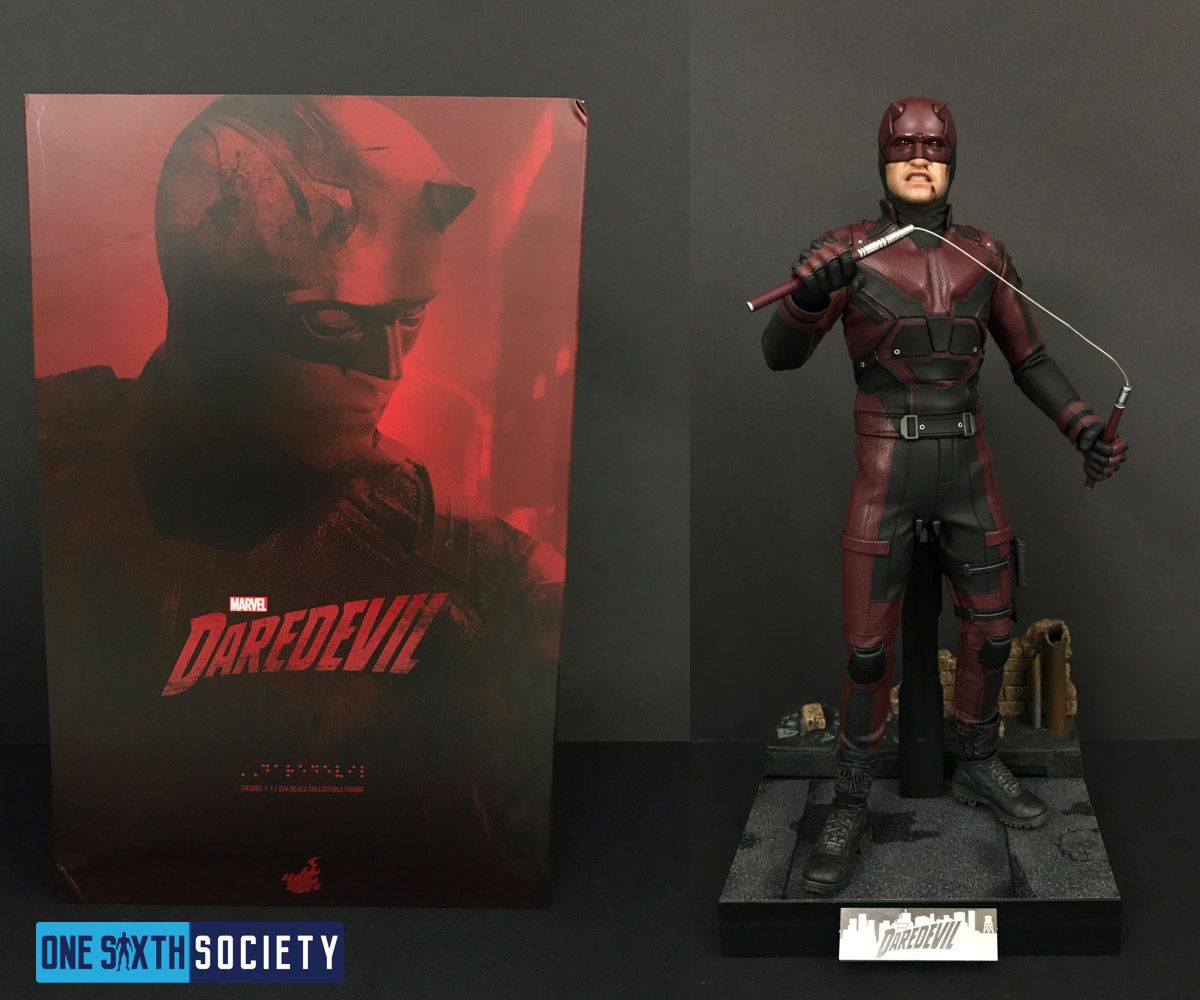 The Hot Toys Daredevil Box Art has actual brail on the box