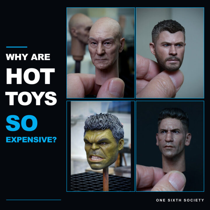 Professor X, Thor, Hulk and Punisher head sculpts with the headline Why Are Hot Toys So Expensive?