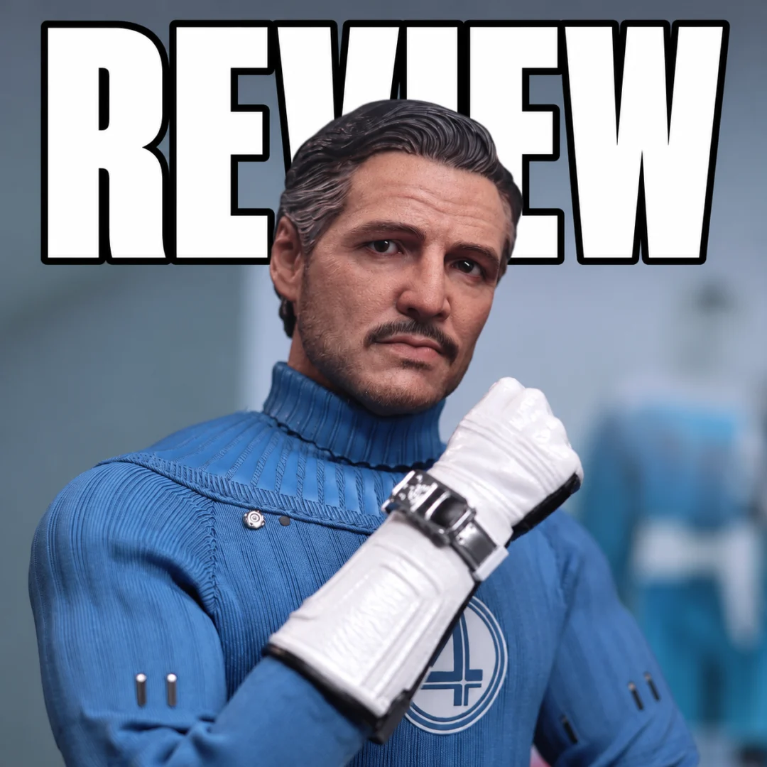 Hot Toys Mister Fantastic Review cover showing the final production figure with REVIEW lettering behind it.